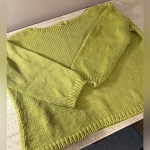 Babaa jumper no 3 green tea pullover 3/4 sleeve